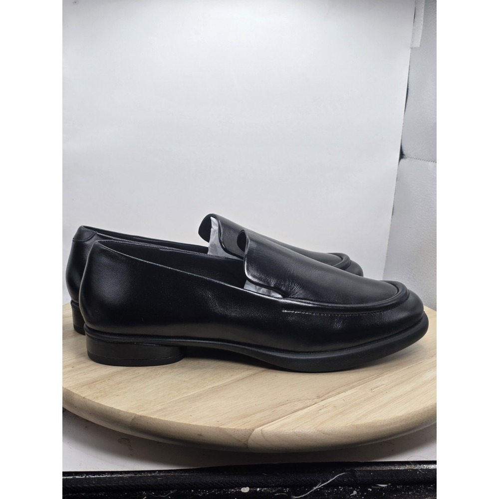 Womens Size 10 - Ecco Black Patent Leather Textile Loafer Flats Shoes - Picture 3 of 8